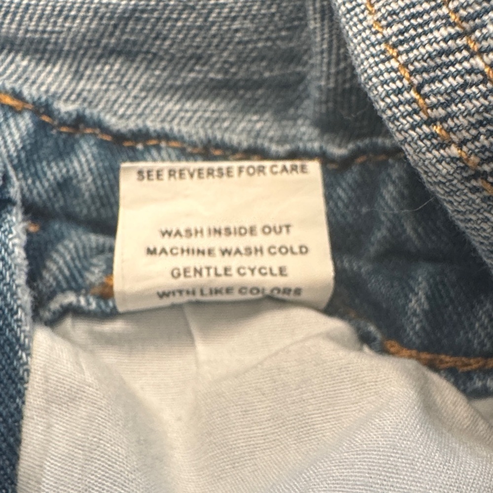 Twin Sisters Casual Blue Denim Distressed Overalls with Size L - Picture 15 of 16